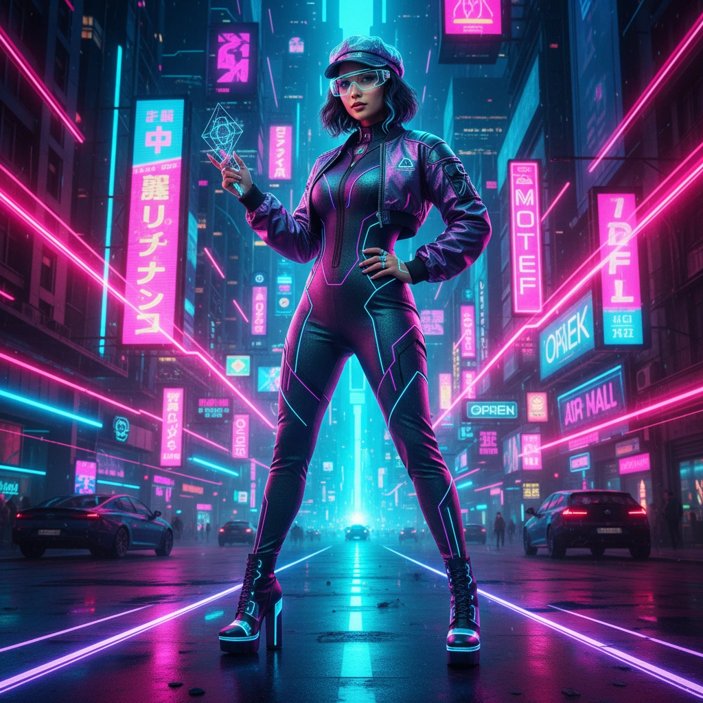 Neon Cyber Muse